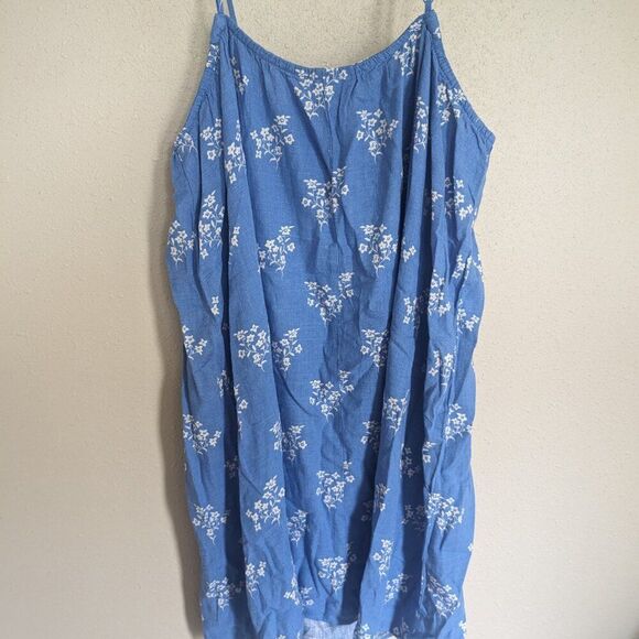 H&M Short Blue Floral Dress, Size Medium - Picture 4 of 4